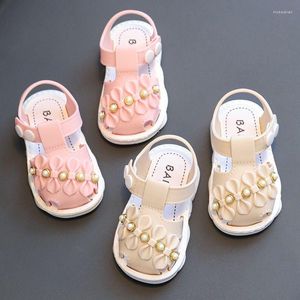 First Walkers Summer Girls 'Cute Bow Sandals Non Slip Soft Soled Baby Chaussures de marche à la mode et simples