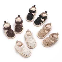 First Walkers Summer Nuevas sandalias recién nacidas de 0-18m para niñas PU SULPO SOBLO SLIVE Baby Step Walking Zapatos H240504