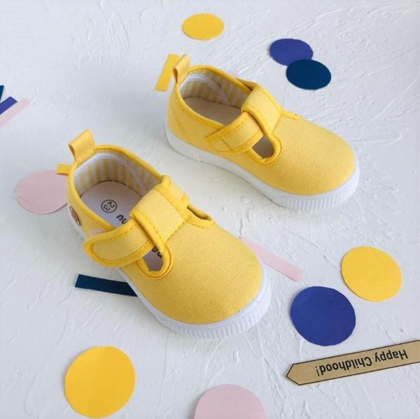 First Walkers Toddler Baby Boy Girl Zapatos Flat Bao Head Un pie fuera de lona Tamaño 4 Chicas jóvenes Light Up