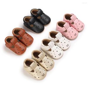 Eerste Walkers Toddler Baby Girls Princess Shoes Soft Pu Leather Hollowed Non-Slip Bottom Casual Flats 0-18m