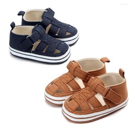 Eerste wandelaars teen gesloten baby peuter zachte zool sandalen ademende huid vriendelijke baby sandaalschoenen denim schoenen schoenen