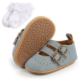 First Walkers Vintage Baby Shoes Princess Toddler Soft antideslizante cuna moda calzado nacido 230615