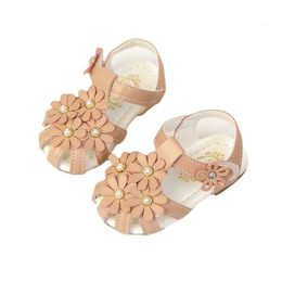 Premiers Marcheurs Blanc Rose Semelle Souple Bébé Chaussures Prewalker Appartements Sandales Fleur Princesse Bébé Filles Toddler Chaussures Enfant Chaussures Simples Pré Marche 230323