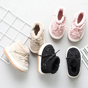 First Walkers Winter Baby Boots For Boys Girls Toddler Autumn Warm Lamb Wol Infant Shoes Outdoor Anti-Slip Rubber Sole Sneakers