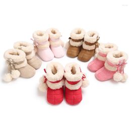 Premiers promeneurs Chaussures pour bébé d'hiver pour filles garçons Soft Rubber Sole Boots Snow Both
