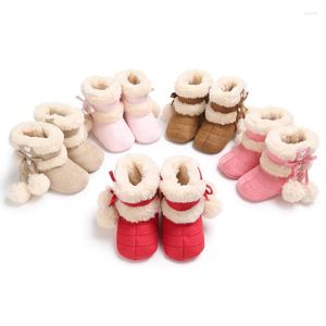 First Walkers Winter Baby schoenen voor meisje jongens zachte rubberen zool sneeuwschoenen warme peuter sneeuwbuitje zoete mode baby walker