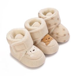 Premiers marcheurs hiver bébé bottes de neige chaussures en coton chaud mignon intérieur semelle souple chaussures de marche pour nourrissons et tout-petits 231211
