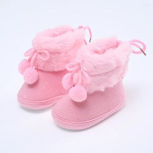 First Walkers Winter Furry Snow Boots Non Slip Ventilate Tide Soft Sole Warm schoenen voor babymeisjes 0-12 maanden WUSBP