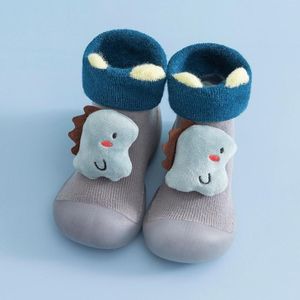 Premiers marcheurs hiver chaud bébé chaussures fille garçon semelle en caoutchouc anti-dérapant infantile dessin animé Animal bambin chaussons né chaussette en tricot