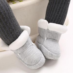 Premiers marcheurs hiver chaud né enfant en bas âge bottes 1 an bébé filles garçons chaussures semelle souple fourrure neige 0-18 M