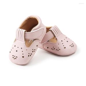 Eerste Walkers Wonbo Aankomst Baby mocassins Leuke holle t-riem meisjes pu lederen baby schoenen