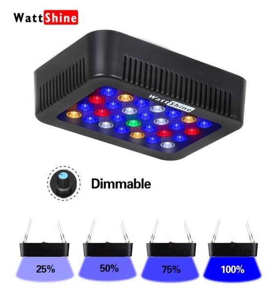 Fish amp Fournitures aquatiques Éclairages 140W Lumières d'aquarium LED Éclairage de récif Lampe à gradation Lumières de corail pour aquarium à faible bruit 4859233