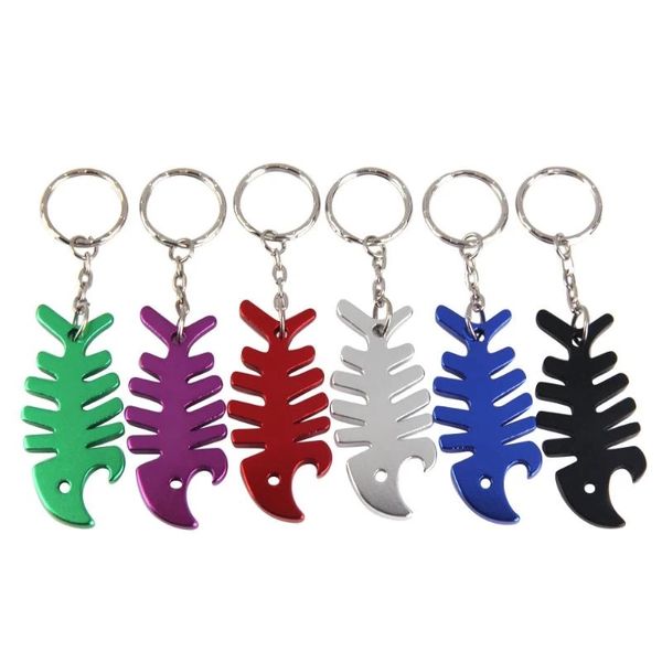 Ouvre-bouteille en os de poisson porte-clés Gecko lézard en alliage d'aluminium ouvre-bière Promotion porte-clés cadeau personnaliser Logo