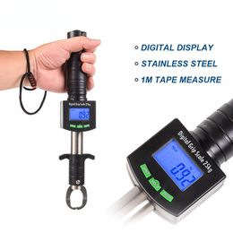 fish digital scale lip grip waterresistant with tape measure stainless steel grabber for fishign equipment