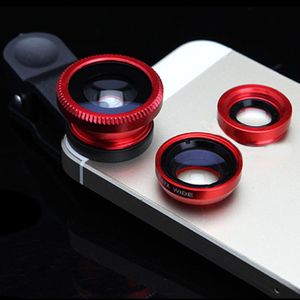 Fish eye universal 3in1 mobile phone clip lens fisheye wide angle macro camera for phone 6s plus