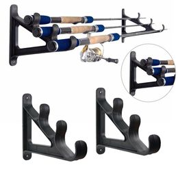 Fish Finder 2pcs 3 Position Rack Canne À Pêche De Stockage Support Mural Mount Pole Racks Titulaire Camping Tackle Pesca Iscas Outils 230807