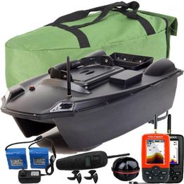 Fishfinder 500M Gps Rc Voerboot Karper Lokken Vissen 3Kg Belasting 10400Mah Dual Motoren Lcd display Fishfinders Sonar Sensor265p