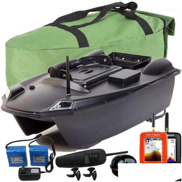 Buscador de peces 500M GPS RC Cebo Barco Carpa Señuelo Pesca 3 kg Carga 10400 Mah Motores duales Pantalla LCD Buscadores de peces Sensor de sonar Entrega de entrega Dh2Qq