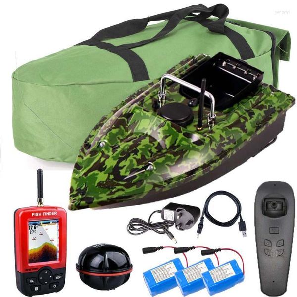 Fish Finder 500m RC Cebo de pesca RC Barco Gancho/cebo Post 2 Motores Control de una sola mano y GPS Fishfinder para Anglesport