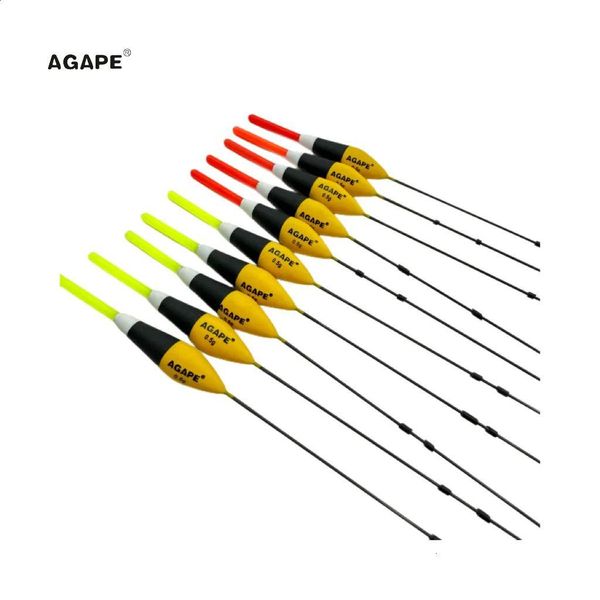 Buscador de peces Agape 10Pcslot Carp Fishing Float Set Balsa Bobber Accesorios de flotabilidad Wedkarstwo Wyprzedaz Karpiowe 210038 240119 Drop D Otv4J