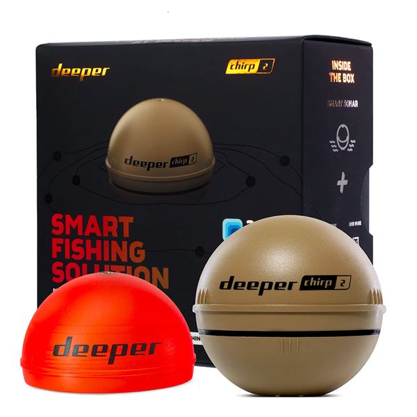 Fish Finder Deeper Chirp 2 Castable et portable WiFi Fish Finder Détecteur de profondeur pour kayaks Bateaux sur le rivage Pêche sur glace Deeper Smart Sonar 230608