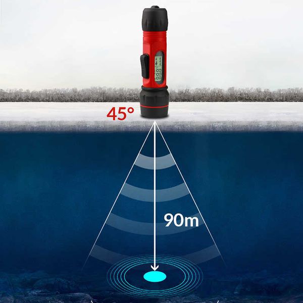 Détecteur de poisson Erchang F12 poignée numérique détecteur de poisson écho sondeur 100M profondeur sonar étanche portable pour la pêche sur glace d'hiver HKD230703
