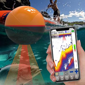 Buscador de peces Erchang F68 Inalámbrico Echolot Buscador de peces de pesca Dos haces de frecuencia Eco Sounder 60m / 200ft Sonar para pesca IOS Android HKD230703