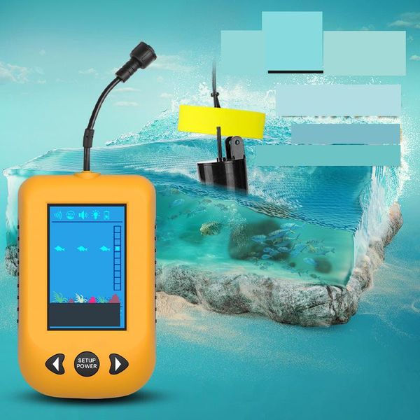 Buscador de peces Erchang Sonar Inteligente Pesca nocturna Color HD Detector trasónico con cable Entrega directa Otli6