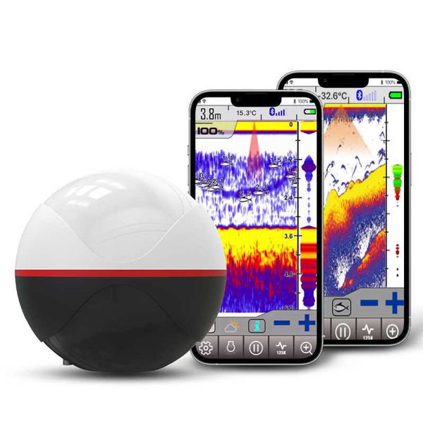 Fish Finder Erchang Fish Finder sans fil avec Bluetooth 5.0 125 khz/330 khz double fréquence 60 m de profondeur carte GPS Android IOS App HKD230703