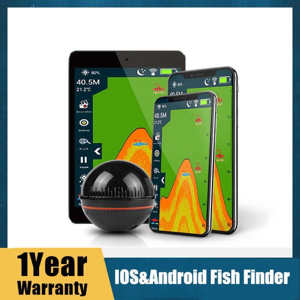 Fish Finder Erchang Wireless Fish Finder Portable Profondeur Écho Sondeur Détecteur Sonar Alarme Transducteur Fishfinder Pour IOS Android HKD230703
