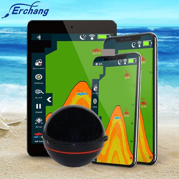 Buscador de peces Erchang Teléfono móvil inalámbrico Bluetooth Detector de sonar inteligente Submarino Visual HD Artefacto de pesca Entrega directa Otzb8