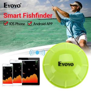 Fish Finder Eyoyo E1 sans fil Bluetooth Smart Fish Finder pour iOS et Android Sounder Sonar echo sonar fishfinder App Sea Fish Detect HKD230703