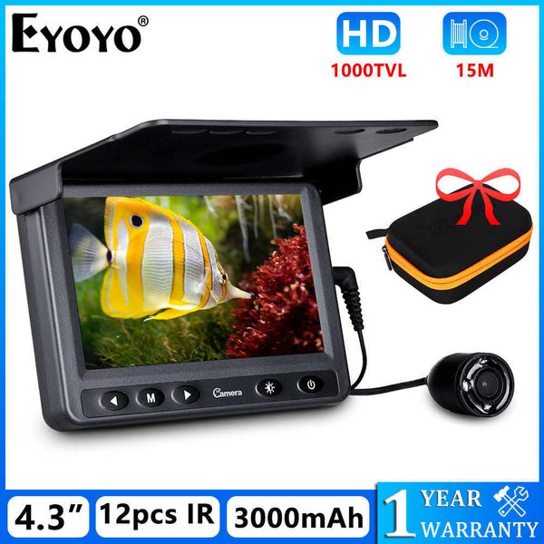 Fish Finder Eyoyo Portable Fish Finder HD 1000 TVL Infrarouge LED Caméra Étanche Avec 4.3 