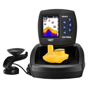 Fish Finder Fish Finder Portable Fish Finder Capteur Sonar sans Fil Localisateur de Profondeur de Pêche Sondeur avec Transducteur Filaire pour Bateau Kayak Pêche Hkd230703