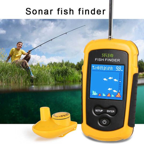 Fish Finder Fishing Gear Alarm 100m sonar portable Fish Finders Fishing Lure Echo Sounder Fishing Finder Alarm Transducteur Lake Sea Fishing HKD230703