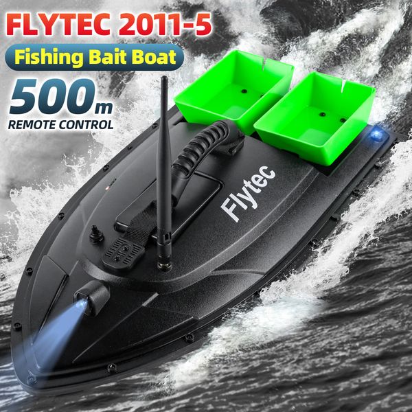 Fish Finder Flytec Fishing Bait Boat 500m Telecomando Doppio motore RC 1 5KG Caricamento con luce a LED per 230807