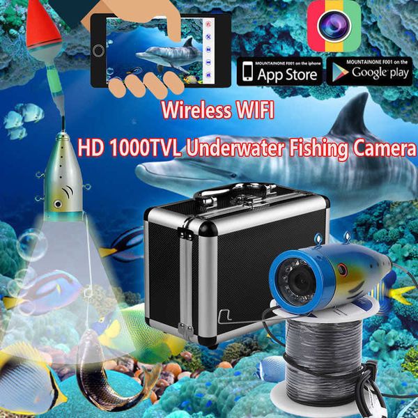 Détecteur de poisson GAMWATER HD Wifi sans fil 20M 30M 50M caméra de pêche sous-marine enregistrement vidéo pour IOS Android APP prend en charge l'enregistrement vidéo HKD230703