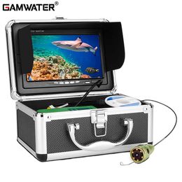 Buscador de peces GAMWATER Kit de cámara de video para pesca submarina 1000TVL 6pcs IR / LED blanco con monitor a color de 7 pulgadas 10M 15M 20M 30M Buscador de peces ICE HKD230703