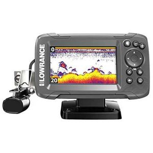 Localizador de peces Lowrance HOOK2 4x Localizador de peces portátil con transductor Bullet Skimmer Tamaño de pantalla de 4