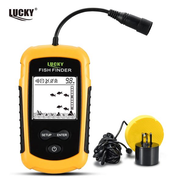 Fish Finder LUCKY 08-1 Portable détecteur de poisson pêche sur glace sonar sondeur alarme transducteur sondeur 0.7-100 m pêche écho sondeur 231201