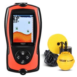 Fishfinder LUCKY F1081CT Oplaadbare Draadloze Sonar voor Vissen 45M Waterdiepte Echolood Draagbare 230825