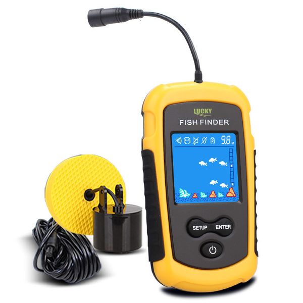 Fish Finder LUCKY FFC1108-1 Portable Fish Finders 100M Sonar Leurre de pêche Écho Sondeur Pêche Finder Alarme Transducteur Lac Mer Pêche 230608