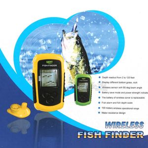 Fishfinder Lucky FFW1108-1 Draagbare 100m Sonar Fishfinder draadloze 40M/130FT Diepte Echolood voor Vissen Sonar para pesca em rio HKD230703