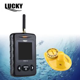 Buscador de peces Lucky FFW718 Buscador de peces inalámbrico Sonar para sensor de sonda de pesca 40M / 120FT más profundo Buscador de peces Sonda de profundidad echolot sondeur peche HKD230703