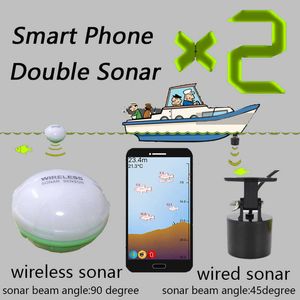 Fish Finder Portable Fish Finder Bluetooth Wireless Echo Sounder Sonar Sensor Depth Fishfinder pour Lake Sea Fishing IOS Android HKD230703