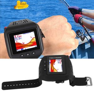 Fishfinder Portable Watch-type Fishfinder 125KHZ sonardetectie Intelligente visdieptezoeker Ingebouwde batterij EU-stekker 100240V HKD230703