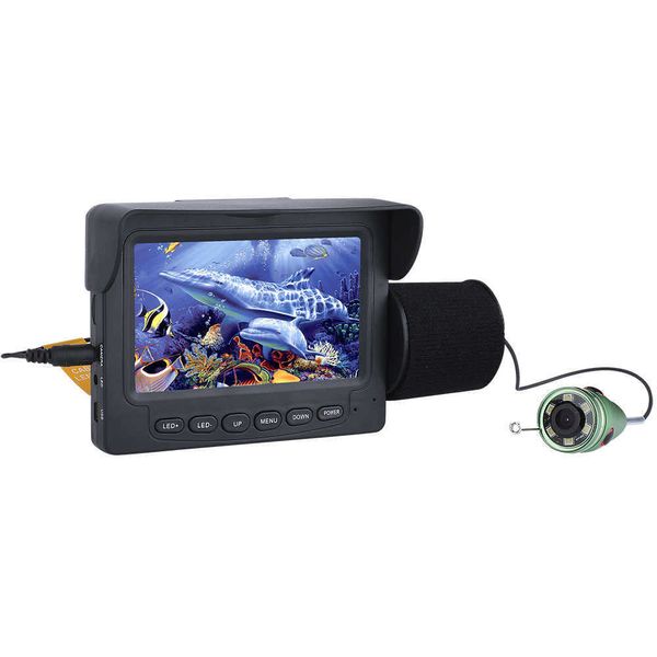 Buscador de peces Kit de cámara de pesca submarina 12 PCS Luces LED Video Buscador de peces Lago Cámara subacuática de 4.3 pulgadas HKD230703