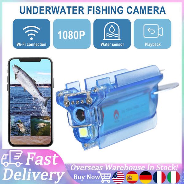 Fish Finder WiFi Fish Finder Caméra de pêche sous-marine sans fil 1080P Caméra vidéo Enregistrement en boucle APP Contrôle pour Ice Lake Boat Fishing Tool HKD230703