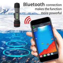 Fish Finder Wireless Fish Finder Recharegable Echo Sounder 0.8-90M Profondeur Sonar Portable Étanche Pour La Pêche Sur Glace D'hiver HKD230703