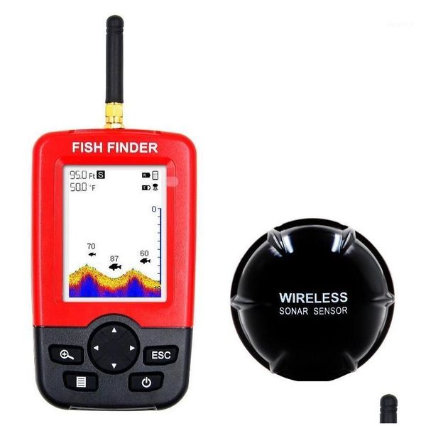 Fish Finder Sonar sans fil sous-marin visuel haute définition détecteur de dispositif de pêche trasonique Explosion livraison directe Sports de plein air Dhhk0